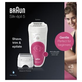 Braun Silk-épil 5 5600 SensoSmart Beyaz 2'si 1 Arada Epilatör