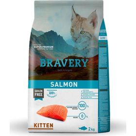 Bravery Tahılsız Somonlu 2 kg Yavru Kedi Maması