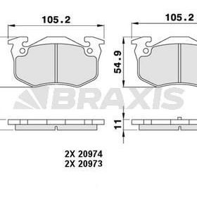 Braxis AA0049 Arka Fren Balatası
