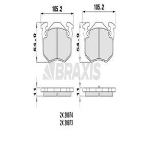 Braxis AA0049 Arka Fren Balatası