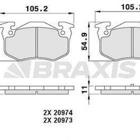 Braxis AA0049 Arka Fren Balatası