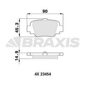 Braxis AA0098 Arka Fren Balatası
