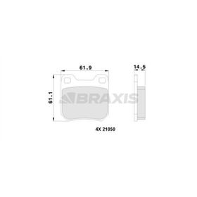 Braxis AA0125 Arka Fren Balatası