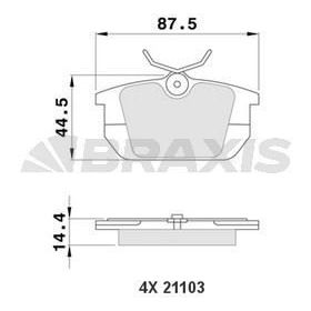 Braxis AA0144 Arka Fren Balatası