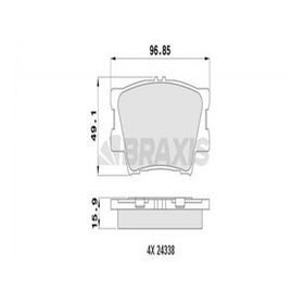 Braxis AA0174 Arka Fren Balatası