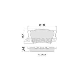 Braxis AA0174 Arka Fren Balatası