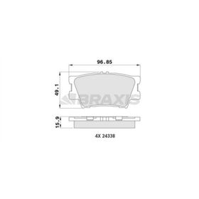 Braxis AA0174 Arka Fren Balatası