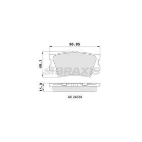 Braxis AA0174 Arka Fren Balatası