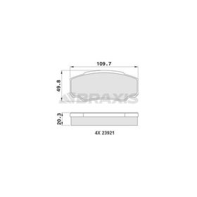 Braxis AA0181 Arka Fren Balatası