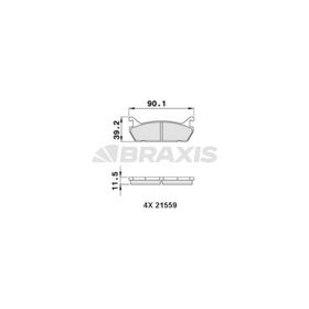 Braxis AA0296 Arka Fren Balatası