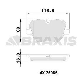 Braxis AA0510 Arka Fren Balatası