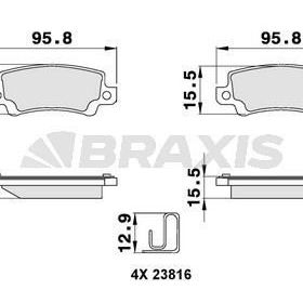 Braxis AB0136 Arka Fren Balatası