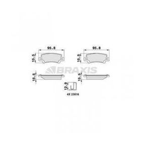 Braxis AB0136 Arka Fren Balatası