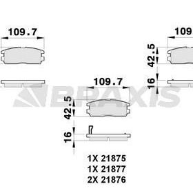 Braxis AB0260 Arka Fren Balatası