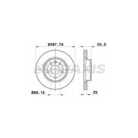 Braxis AE0160 Havalı Ön Fren Diski