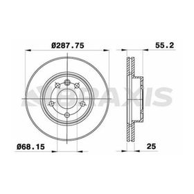 Braxis AE0160 Havalı Ön Fren Diski