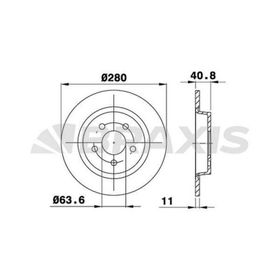 Braxis AE0162 Arka Fren Aynası Diski