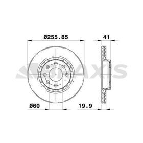 Braxis AE0206 Havalı Ön Fren Diski