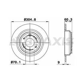 Braxis AE0630 Honda Accord İ2014-Accord VIII 2008- 42510TL0G50 Arka Fren Diski