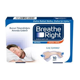 Breathe Right Küçük / Orta 10 Adet Burun Bantları