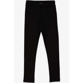 Breeze Basic Siyah 8-14 Yaş Arkası Cepli Kız Çocuk Tayt