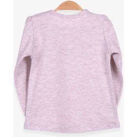 Breeze Bej Melanj 1-4 Yaş Uzun Kollu Güpürlü Kız Çocuk T-shirt