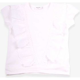 Breeze Ekru 1.5-5 Yaş Güpürlü Kız Çocuk T-shirt