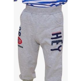 Breeze Erkek Bebek Baskılı Cepli Gri Melanj 9 Ay-3 Yaş Eşofman Altı