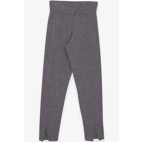 Breeze Gri Melanj 8-14 Yaş Paçası Yırtmaçlı Kız Çocuk Tayt