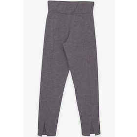 Breeze Gri Melanj 8-14 Yaş Paçası Yırtmaçlı Kız Çocuk Tayt