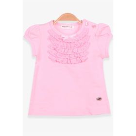 Breeze Pembe 9 Ay-8 Yaş Güpürlü Kız Çocuk T-shirt