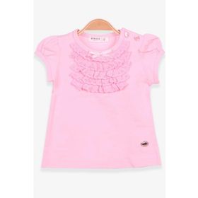 Breeze Pembe 9 Ay-8 Yaş Güpürlü Kız Çocuk T-shirt
