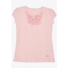 Breeze Pembe 9 Ay-8 Yaş Güpürlü Kız Çocuk T-shirt