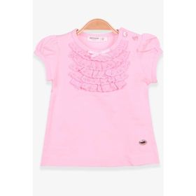 Breeze Pembe 9 Ay-8 Yaş Güpürlü Kız Çocuk T-shirt