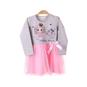 Breeze Pembe Tüllü 3 Yaş Kız Çocuk Elbise