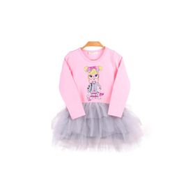 Breeze Pembe Tüllü 3 Yaş Kız Çocuk Elbise