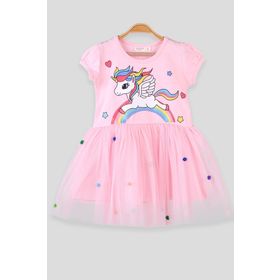 Breeze Pembe Tüllü 3 Yaş Kız Çocuk Elbise
