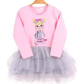 Breeze Pembe Tüllü 3 Yaş Kız Çocuk Elbise