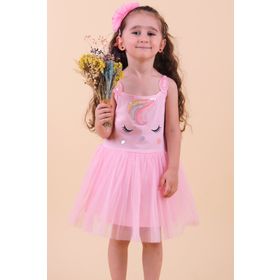 Breeze Pembe Tüllü 3 Yaş Kız Çocuk Elbise