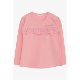 Breeze Pudra 1-4 Yaş Uzun Kollu Güpürlü Kız Çocuk T-shirt
