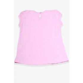 Breeze Pudra 3-8 Yaş Fırfırlı Güpürlü Kız Çocuk T-shirt