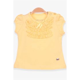 Breeze Sarı 9 Ay-8 Yaş Güpürlü Kız Çocuk T-shirt