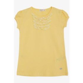Breeze Sarı 9 Ay-8 Yaş Güpürlü Kız Çocuk T-shirt