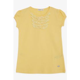 Breeze Sarı 9 Ay-8 Yaş Güpürlü Kız Çocuk T-shirt