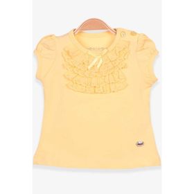 Breeze Sarı 9 Ay-8 Yaş Güpürlü Kız Çocuk T-shirt