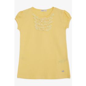 Breeze Sarı 9 Ay-8 Yaş Güpürlü Kız Çocuk T-shirt