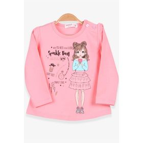 Breeze Somon 1-4 Yaş Uzun Kollu Baskılı Kız Çocuk T-shirt