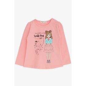 Breeze Somon 1-4 Yaş Uzun Kollu Baskılı Kız Çocuk T-shirt
