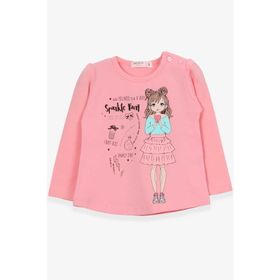 Breeze Somon 1-4 Yaş Uzun Kollu Baskılı Kız Çocuk T-shirt
