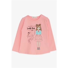 Breeze Somon 1-4 Yaş Uzun Kollu Baskılı Kız Çocuk T-shirt